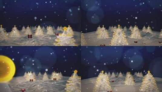 圣诞装饰发光高清在线视频素材下载