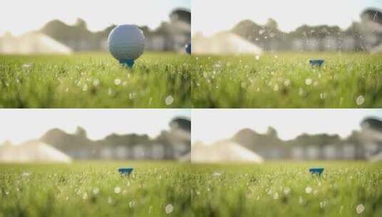 高尔夫俱乐部打高尔夫球高清在线视频素材下载