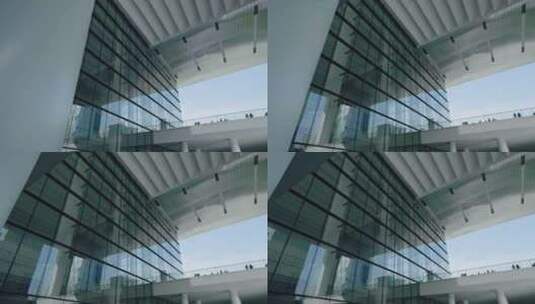 深圳美术馆新馆文体设施建筑空间5575高清在线视频素材下载