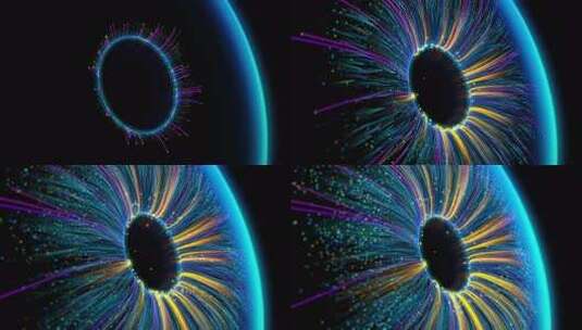 数字创建人类虹膜眼的特写概念高清在线视频素材下载