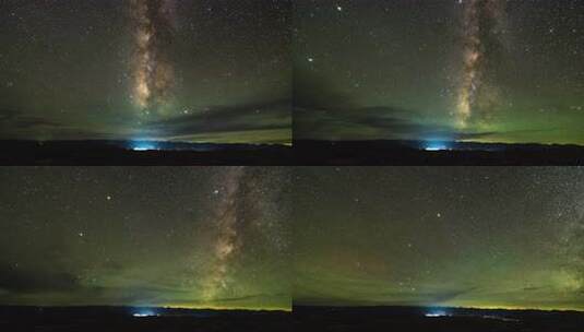 西藏阿里札达土林星空银河流星雨绝美延时高清在线视频素材下载