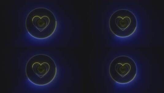 Heart Emoji Neon，社交媒高清在线视频素材下载