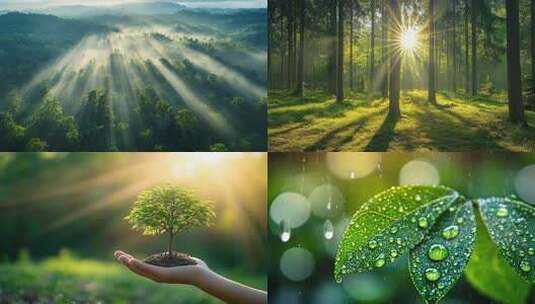 绿色自然生态景观合集高清在线视频素材下载