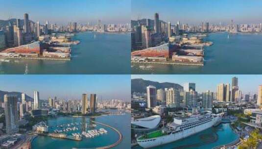 4K航拍深圳蛇口5高清在线视频素材下载