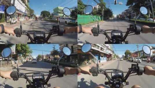 第一视角 摩托车骑行高清在线视频素材下载