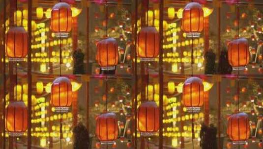 雪景 大雪 新年 红灯笼 瑞雪兆丰年高清在线视频素材下载