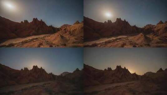 8K15mm红山峡谷月光延时高清在线视频素材下载