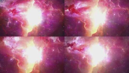 穿越宇宙星云星系夹层的飞行彩色高清在线视频素材下载