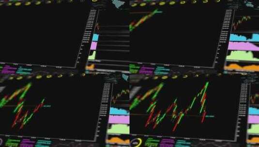 股票交易全息科技屏幕高清在线视频素材下载