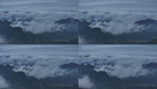 云雾原始森林大自然航拍延时高清在线视频素材下载