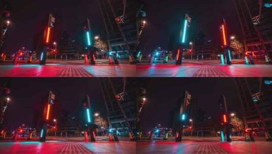 中国北京城市交通灯高清在线视频素材下载