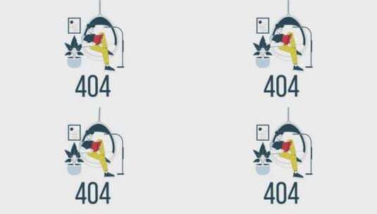读书404错误动画高清在线视频素材下载