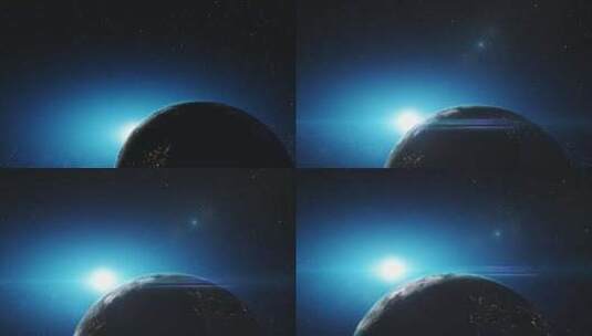 惊人的地球旋转星空轨道外太空高清在线视频素材下载