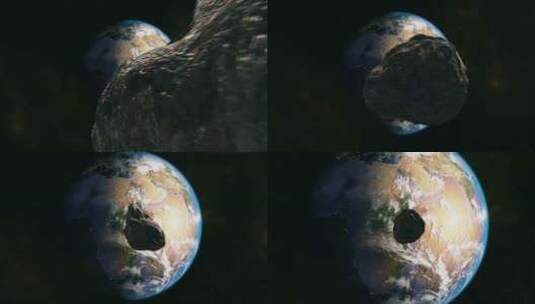 小行星飞向地球高清在线视频素材下载