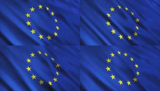 欧盟旗帜高清在线视频素材下载
