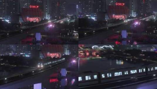 广州地铁行驶在南沙高清在线视频素材下载