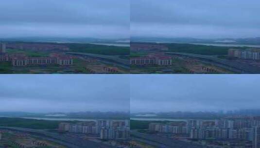 广西南宁柳沙半岛与五象新区城市建筑景观高清在线视频素材下载