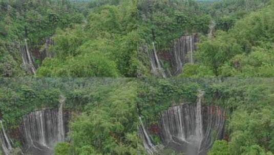 Tumpak SeWu，无人机，印度尼西高清在线视频素材下载