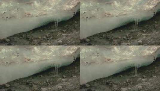 开始融化的冰川高清在线视频素材下载