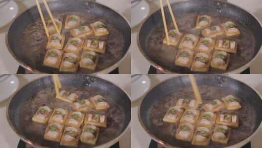 烧制红烧豆腐盒子高清在线视频素材下载