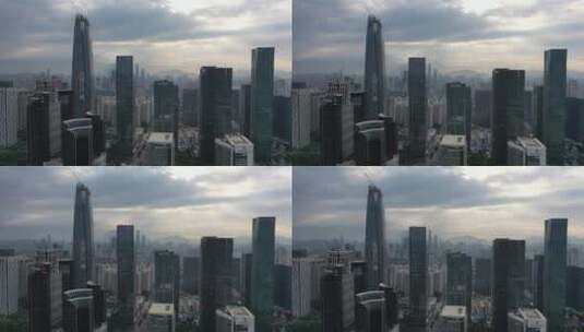 深圳原作者城市大楼航拍高清在线视频素材下载
