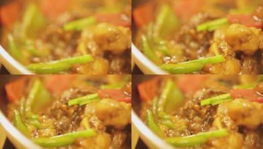 美食黄焖鸡米饭 (3)高清在线视频素材下载