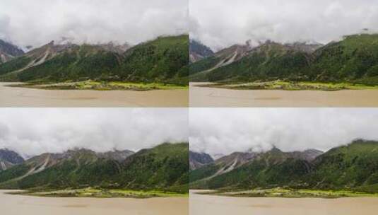 西藏然乌湖风光延时高清在线视频素材下载