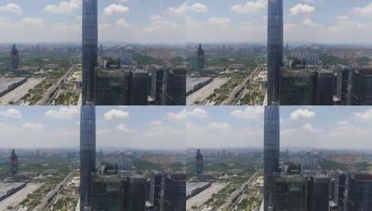 航拍贵阳金融中心金融城第一高楼高清在线视频素材下载