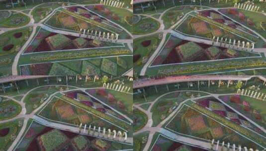 上海浦江郊野公园4K航拍原素材高清在线视频素材下载