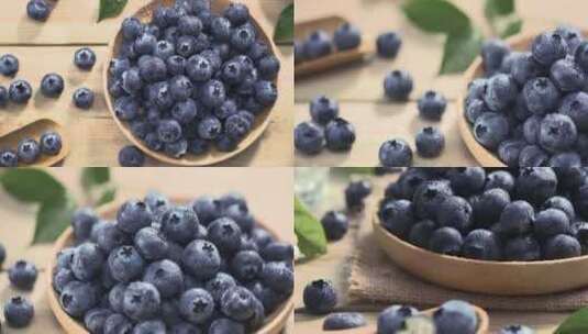蓝莓 莓  Blueberry 组合镜头高清在线视频素材下载