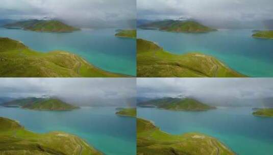 西藏彩虹羊湖高清在线视频素材下载