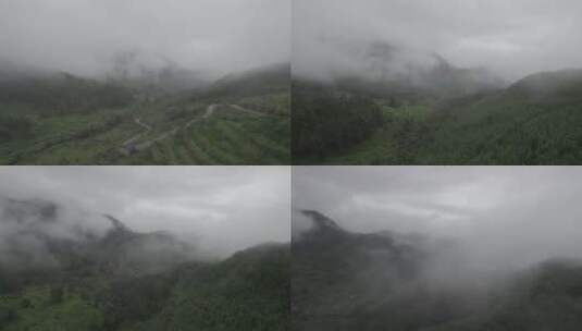 云雾 山脉 丘陵地带  中国南方高清在线视频素材下载