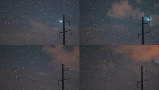 夜晚星河银河星空延时摄影高清在线视频素材下载