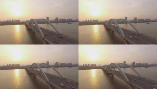 南昌桥梁艾溪湖大桥高清在线视频素材下载