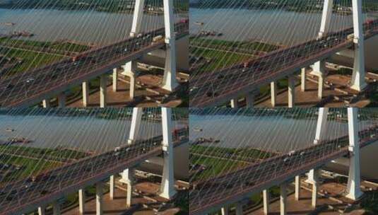徐浦大桥上的车流高清在线视频素材下载