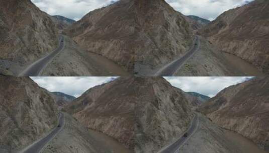 西藏G318川藏公路怒江大峡谷风光高清在线视频素材下载