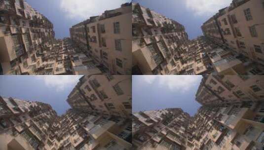 仰望香港建筑高清在线视频素材下载