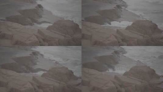 海浪拍击海岸高清在线视频素材下载