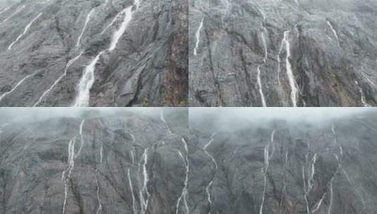 雨崩冰湖瀑布高清在线视频素材下载