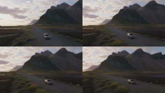 航拍自驾越野 冰岛西角山高清在线视频素材下载