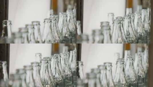 玻璃瓶制造流水线高清在线视频素材下载