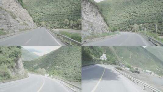 藏区大山公路高清在线视频素材下载
