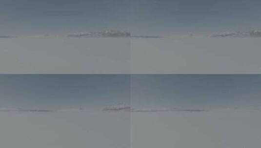 冬天北疆雪山穿云海航4k60p dlog高清在线视频素材下载