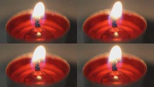 微距镜头下燃烧的蜡烛高清在线视频素材下载