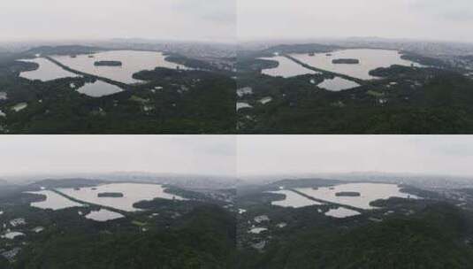 杭州西湖航拍大全景高清在线视频素材下载