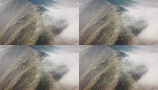 云雾缭绕的山顶高清在线视频素材下载
