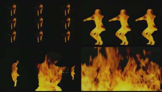 动感舞蹈 激情燃烧的火焰高清在线视频素材下载