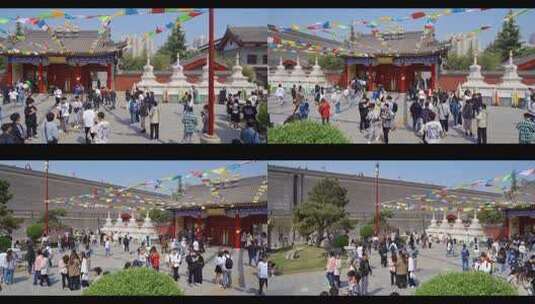 西安城市印迹-广仁寺3高清在线视频素材下载