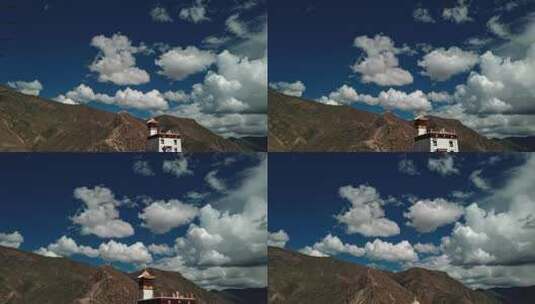 航拍山全国文物保护单位南藏王墓高清在线视频素材下载