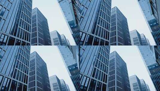 4k  济南金融中心办公楼特写高清在线视频素材下载